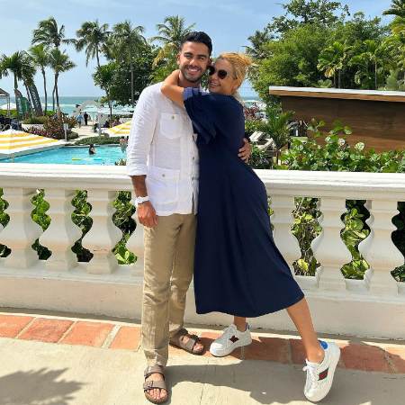 Carlos Adyan with his mother Nayda Colon in El San Juan hotel.